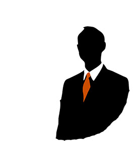 Silhouette of a business man